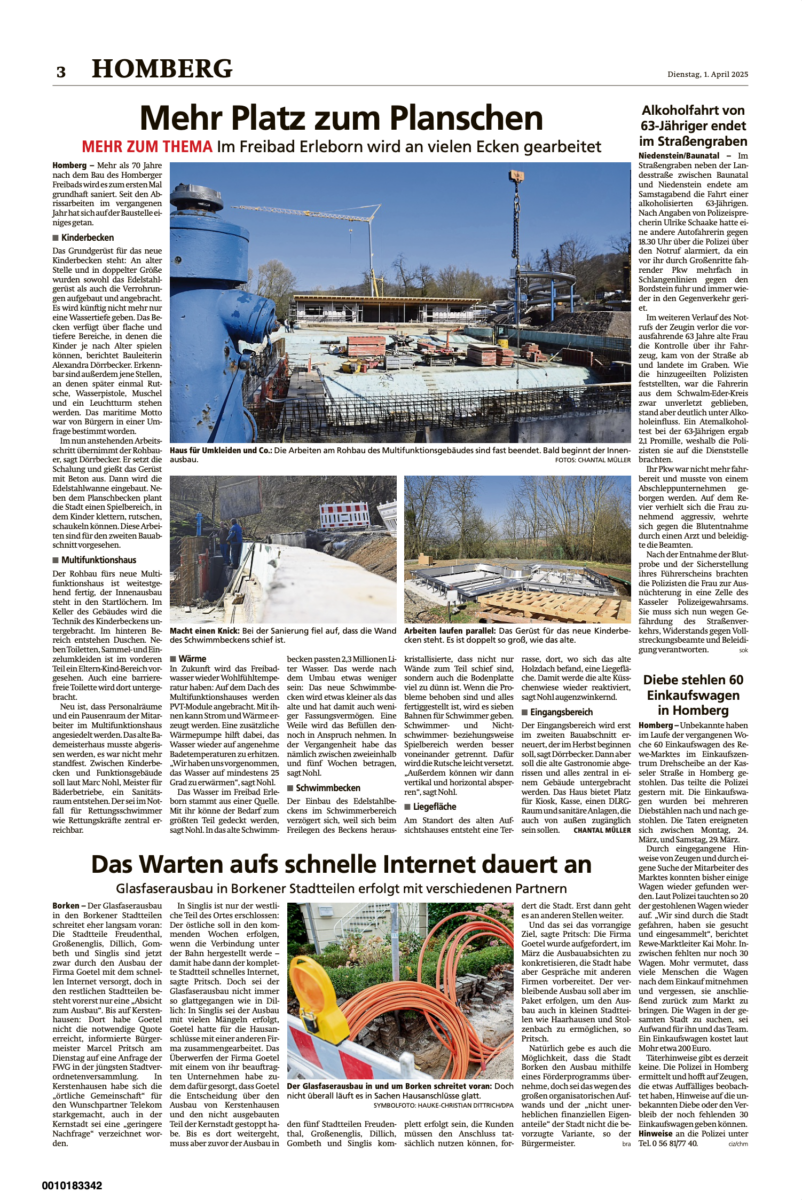 Pressebeitrag vom 01.04.2025 aus der HNA
